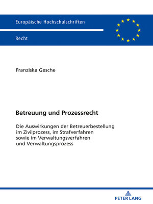 cover image of Betreuung und Prozessrecht